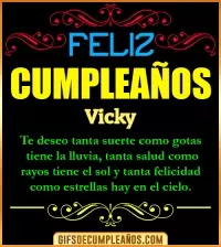 Frases de Cumpleaños Vicky